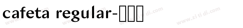 cafeta regular字体转换